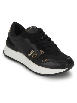 Guess - Women Black Logo Print Sneakers