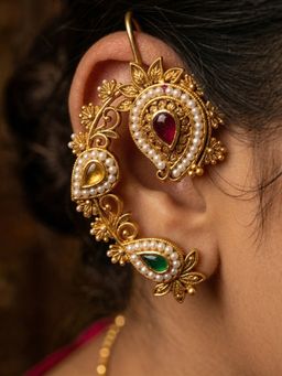 NUI - Gold Plated Ear Cuff Pair Of Earrings For Women And Girls