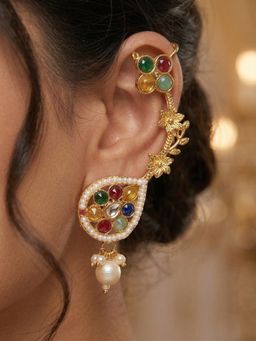 NUI - Gold Plated Ear Cuff Pair Of Earrings For Women And Girls