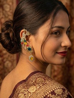 NUI - Gold Plated Ear Cuff Pair Of Earrings For Women And Girls