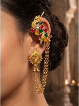 NUI - Gold Plated Traditional Earcuff Earrings For Women And Girls