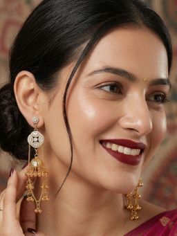 NUI - Gold Plated Kashmiri Pair Of Earrings For Women And Girls
