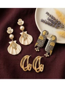 NUI - Multi-Color Earrings For Women And Girls (Pack of 3)