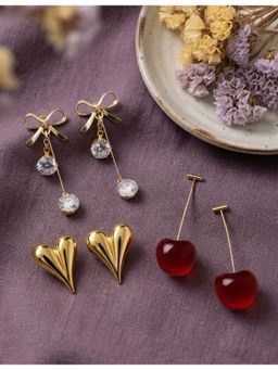 NUI - Multi-Color Earrings For Women And Girls (Pack of 3)