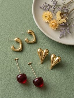 NUI - Multi-Color Earrings For Women And Girls (Pack of 3)