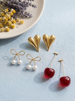 NUI - Multi-Color Earrings For Women And Girls (Pack of 3)