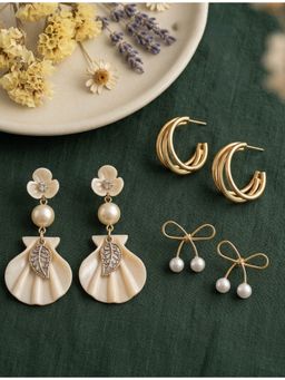 NUI - Multi-Color Earrings For Women And Girls (Pack of 3)