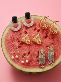 NUI - Multi-Color Earrings For Women And Girls (Pack of 5)