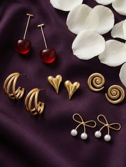 NUI - Multi-Color Earrings For Women And Girls (Pack of 5)