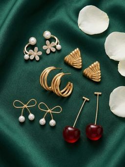 NUI - Multi-Color Earrings For Women And Girls (Pack of 5)