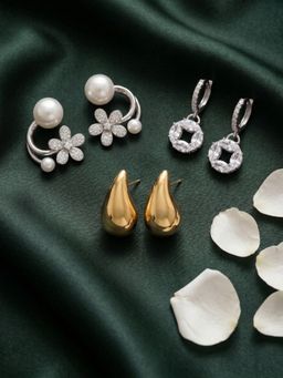 NUI - Multi-Color Earrings For Women And Girls (Pack of 3)