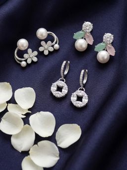 NUI - Multi-Color Earrings For Women And Girls (Pack of 3)
