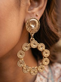 NUI - Gold Plated Pair Of Earrings For Women And Girls