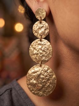 NUI - Gold Plated Pair Of Earrings For Women And Girls