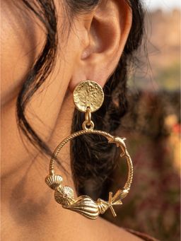 NUI - Gold Plated Pair Of Earrings For Women And Girls