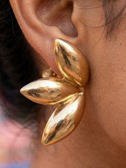 NUI - Gold Plated Pair Of Earrings For Women And Girls