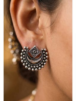 NUI - Oxidised Silver Plated Pair Of Earrings For Women And Girls