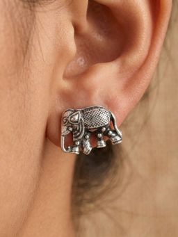 NUI - Oxidised Silver Plated Pair Of Earrings For Women And Girls