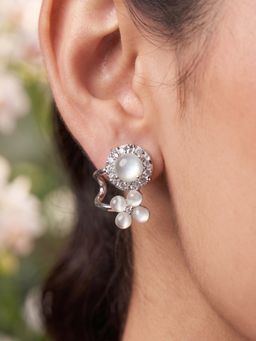 NUI - Silver Plated Pair Of Earrings For Women And Girls