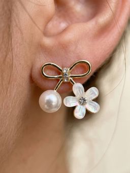 NUI - Gold Plated Pair Of Earrings For Women And Girls