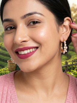 NUI - Gold Plated Pair Of Earrings For Women And Girls