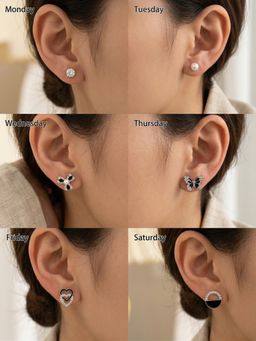 NUI - Multi-Color Earrings For Women And Girls (Pack of 6)