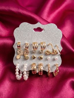 NUI - Multi-Color Earrings For Women And Girls (Pack of 12)