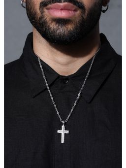 Chapter 2 - Silver Lab-Grown Diamond Cross Pendant