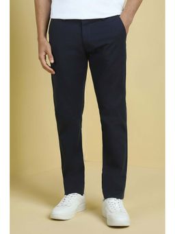 Allen Solly - Men Indigo Solid Casual Trouser