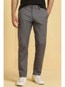 Allen Solly - Men Grey Textured Casual Trouser