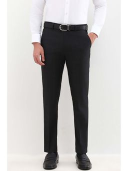 Allen Solly - Men Black Checks Formal Trouser