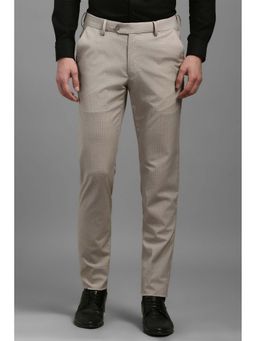 Louis Philippe - Men Grey Checks Formal Trouser