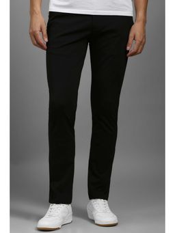 Louis Philippe - Men Black Solid Casual Trouser