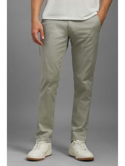 Louis Philippe - Men Grey Solid Casual Trouser