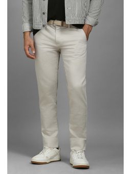 Louis Philippe - Men White Textured Casual Trouser