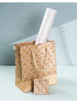 Fabindia - Brown Vrishti Printed Paper Gift Bag