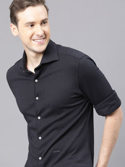 Rare Rabbit - Black Knit Solid Shirt
