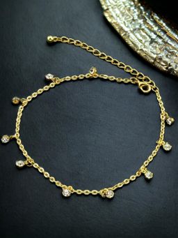 Fabula - Gold Stone Delicate Anklet