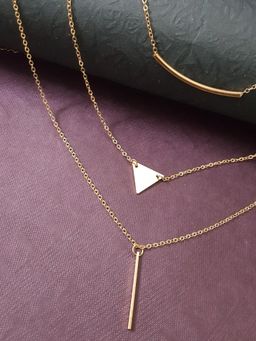 Fabula - Gold Multi Layer Fashion Necklace