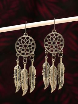 Fabula - Antique Gold Dream Catcher Bohemian Drop Earring