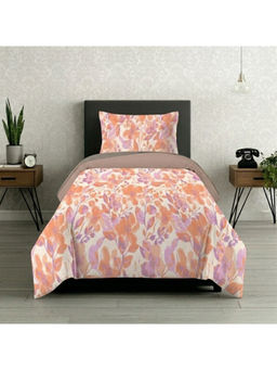 LANE LINEN - Pink Symphony Cotton Bedsheet with 1 Pillow Cover (Single)