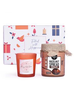 Gleevers - Hazelnut Spread and Rose Small Candle Gift Box (Set of 2)