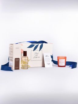 Gleevers - Rose Small Candle and Amber Perfume Gift Box for Her (Set of 2)