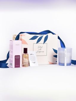 Gleevers - Arabian Wood Big Candle and Mystere Perfume Gift Box for Her (Set of 2)