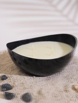 Rosemoore - Scented Handmade Premium Fragrance Black Metal Bowl Candle - Pacific Ocean