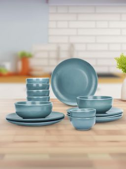 UMAI - Ceramic Dinnerware (Set of 15) Bluish Grey