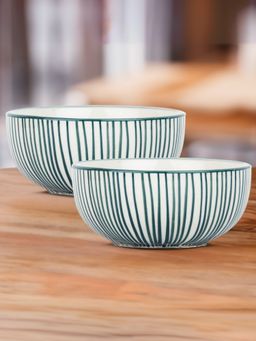 UMAI - Ceramic Dal Katori - (Pack of 2) White