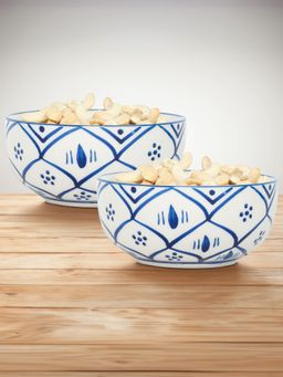 UMAI - Blue Ceramic Dal Katori (Pack of 2)