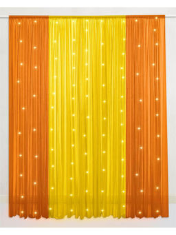 Special You - Orange & Yellow Backdrop Curtains With Fairy Light
