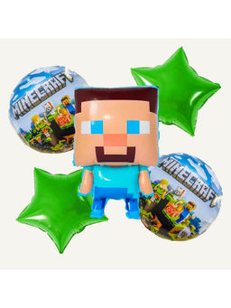 Special You - 5Pcs Mine Craft Theme Foil Balloon For Boys & Kids